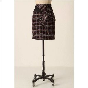 Anthropologie Taikonhu Academia Tweed Black Skirt